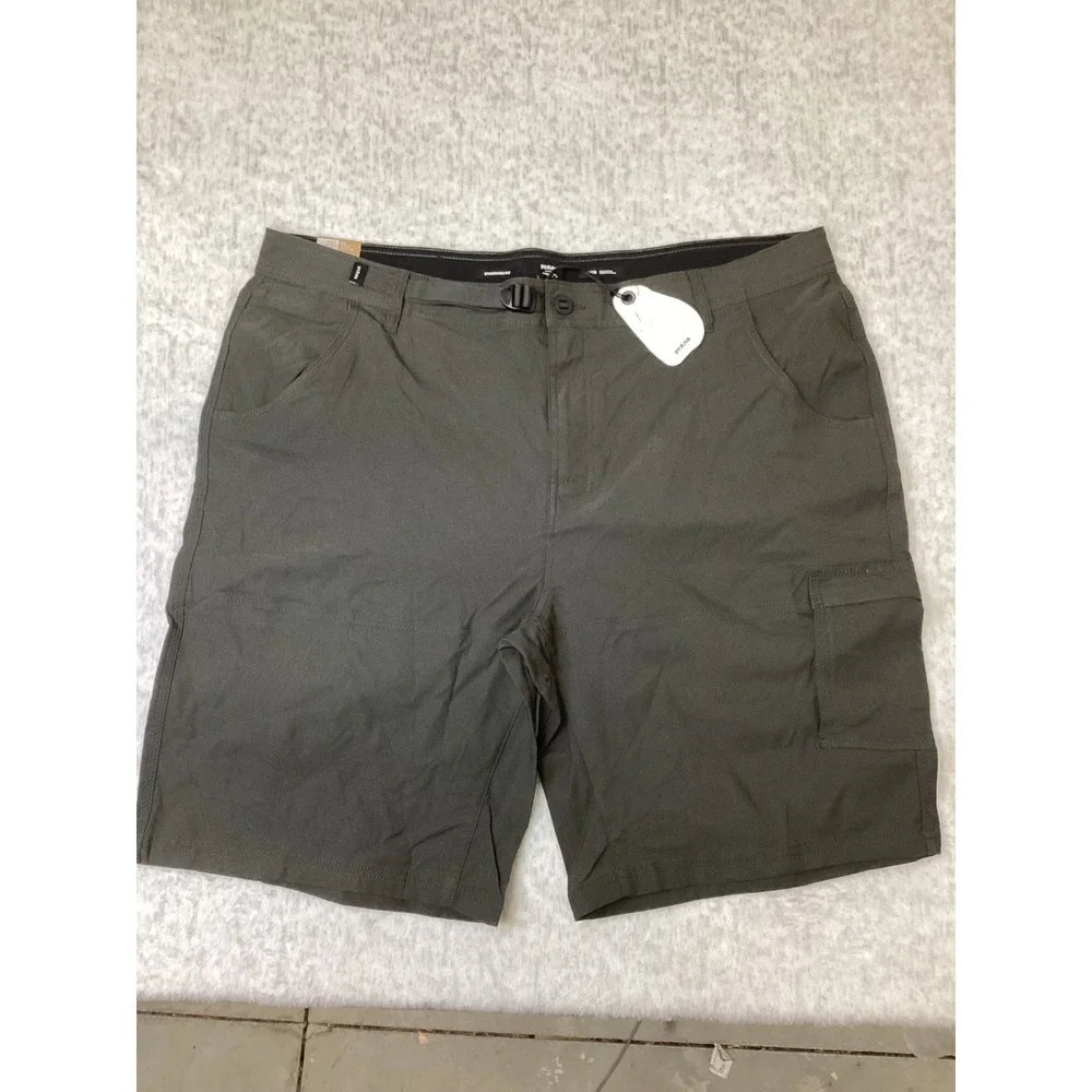 Prana Stretch Zion Short II Mens 42 Dark Iron Gray Hiking Cargo Shorts 1969751